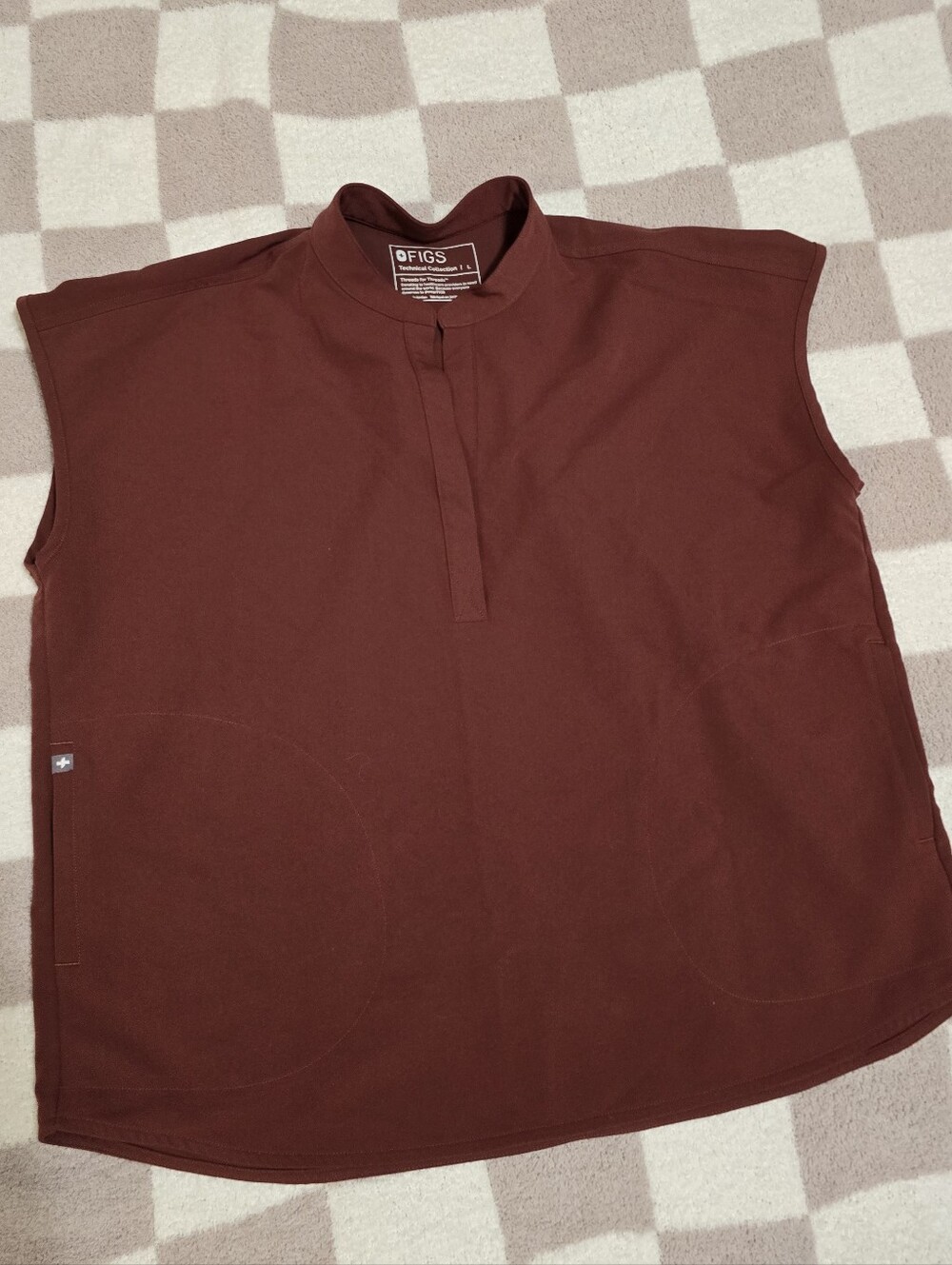 Figs Rafaela Oversized Top In Walnut